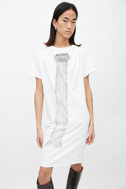 Vivienne Westwood White 
Black Column T-Shirt Dress