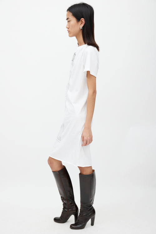 Vivienne Westwood White 
Black Column T-Shirt Dress