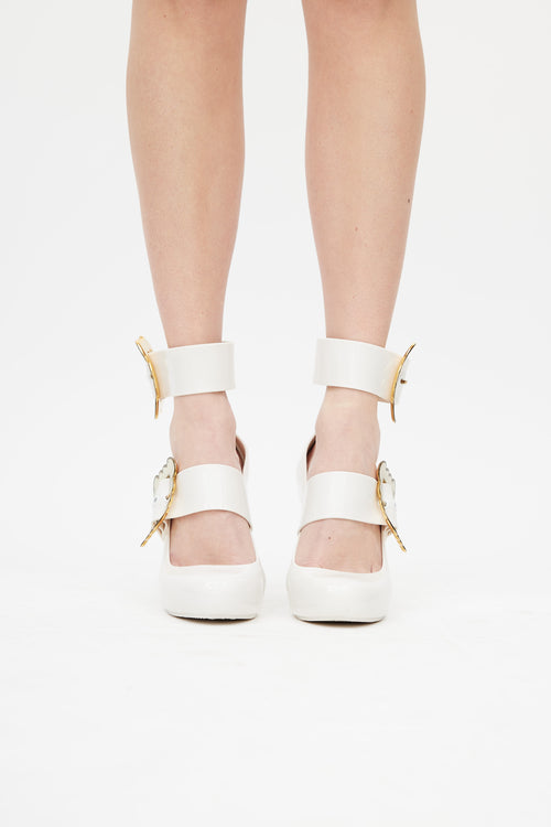 Vivienne Westwood x Melissa White 
Gold Mary Jane Heel