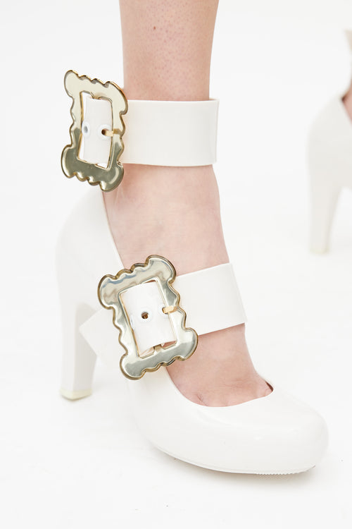 Vivienne Westwood x Melissa White 
Gold Mary Jane Heel