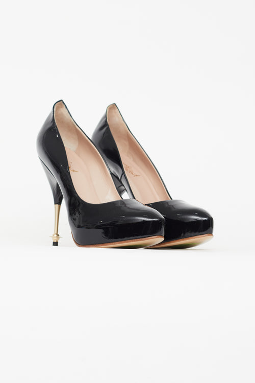 Vivienne Westwood Black Patent Leather Orb Pump