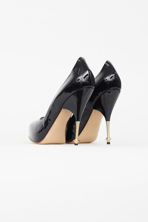 Vivienne Westwood Black Patent Leather Orb Pump