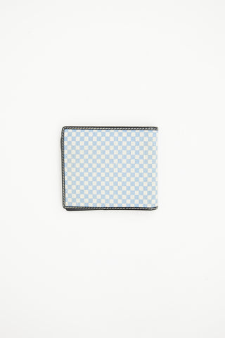 Vivienne Westwood Blue 
Cream Checker Bi-Fold Wallet