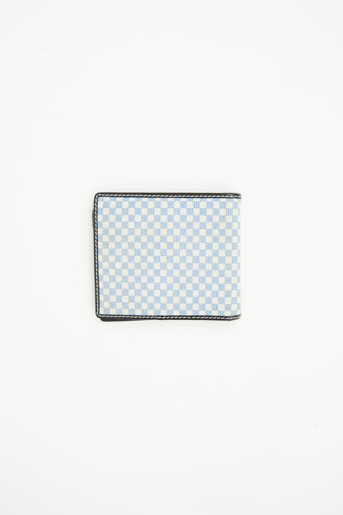 Vivienne Westwood Blue 
Cream Checker Bi-Fold Wallet