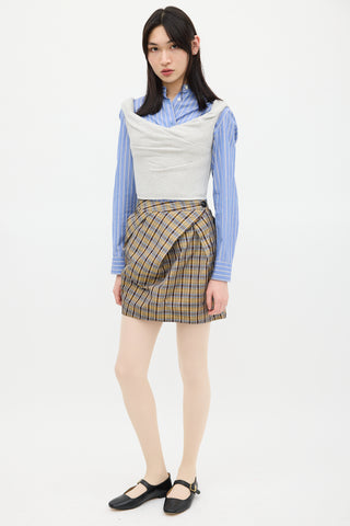 Vivienne Westwood Brown 
Multicolour Plaid Gathered Skirt