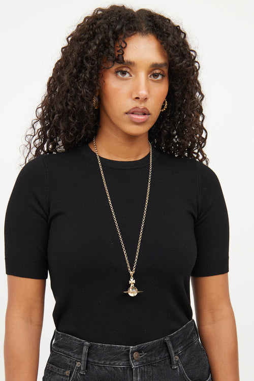 Vivienne Westwood Gold Tone Orb Necklace