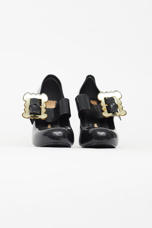 Vivienne Westwood x Melissa Black Rubber Mary Jane Pump