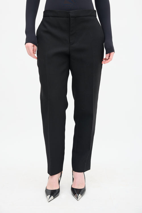 WARDROBE.NYC Black Wool 
Silk Tailored Trouser