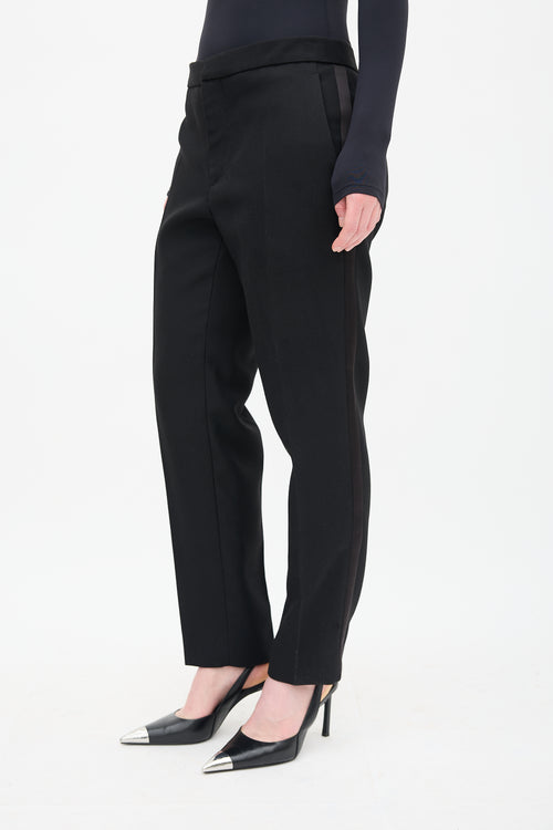 WARDROBE.NYC Black Wool 
Silk Tailored Trouser