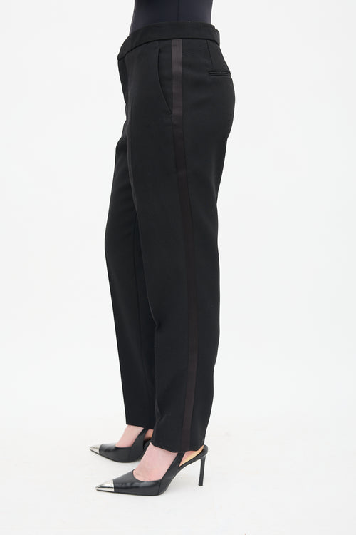 WARDROBE.NYC Black Wool 
Silk Tailored Trouser