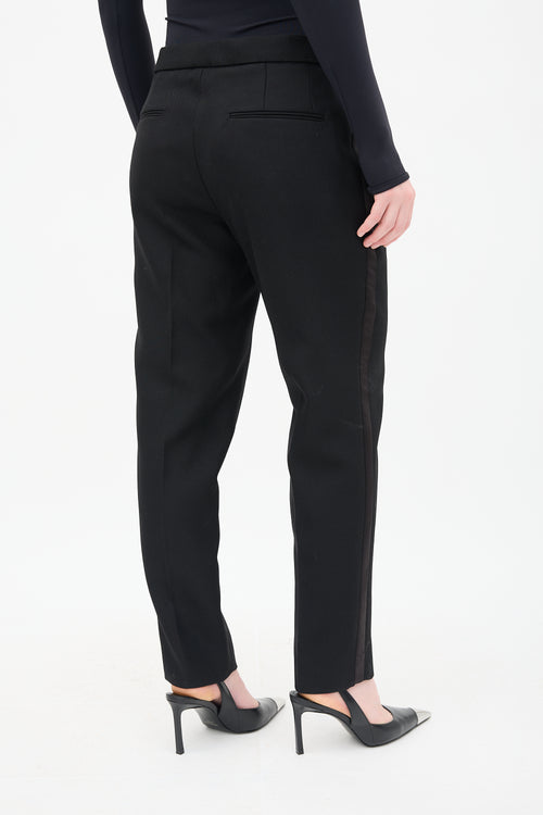 WARDROBE.NYC Black Wool 
Silk Tailored Trouser