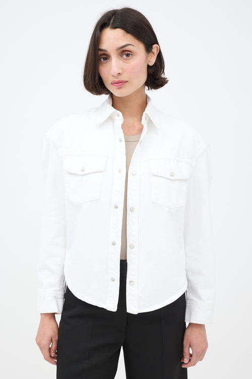 WARDROBE.NYC White Denim Jacket