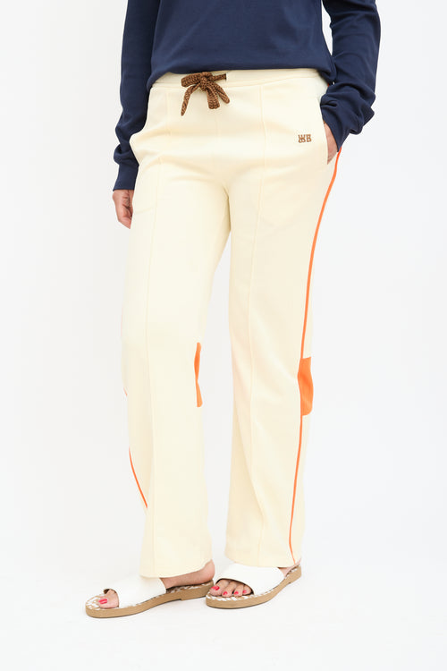 Wales Bonner Pastel Yellow 
Orange Stripe Track Pant