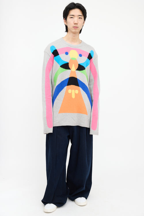 Walter Van Beirendonck Abstract Knit Sweater