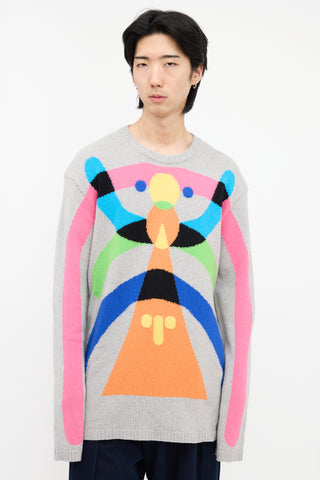 Walter Van Beirendonck Abstract Knit Sweater