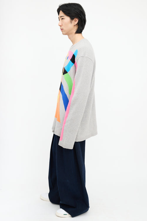 Walter Van Beirendonck Abstract Knit Sweater