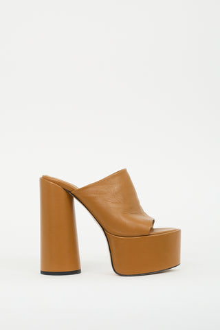 Wandler Brown Leather Electra Platform Heel