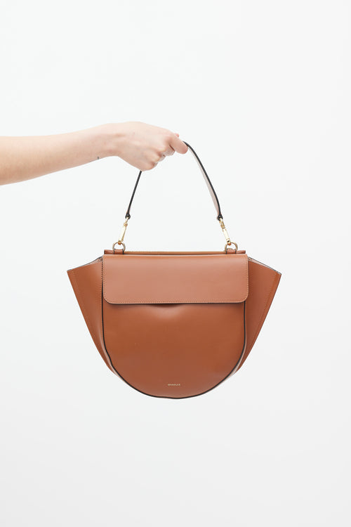 Wandler Brown Leather Medium Hortensia Bag