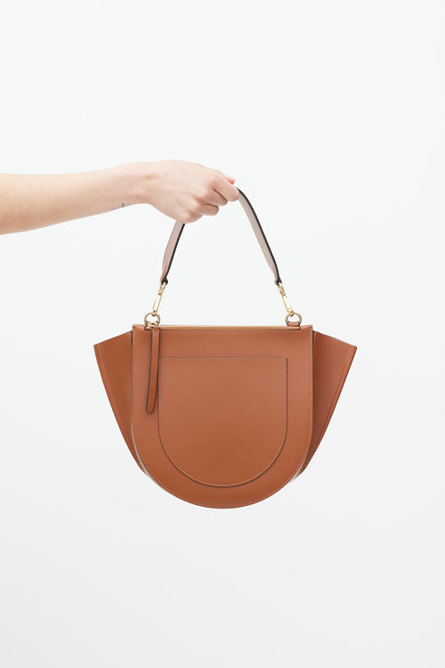 Wandler Brown Leather Medium Hortensia Bag