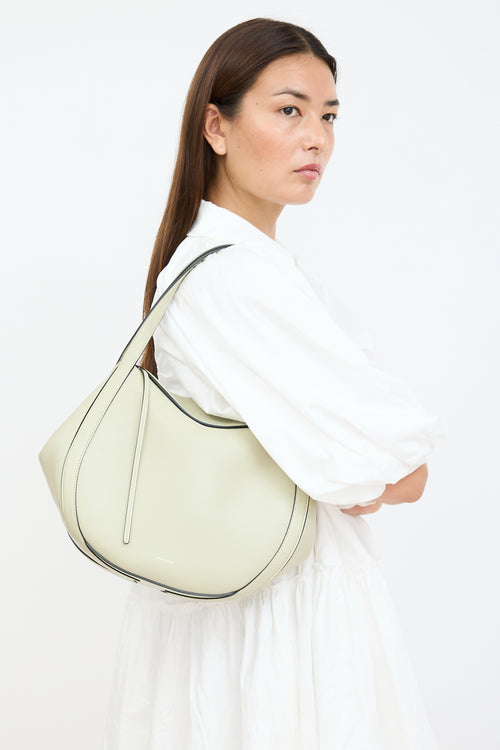 Wandler Green Leather Lin Shoulder Bag