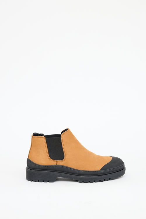 Want Les Essentiels Brown 
Black Leather Chelsea Boot