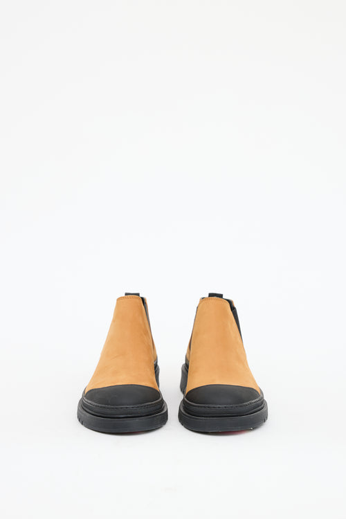 Want Les Essentiels Brown 
Black Leather Chelsea Boot