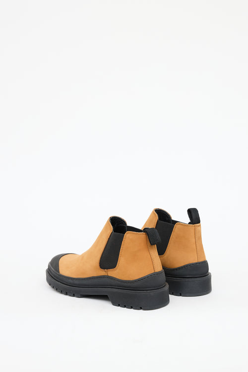 Want Les Essentiels Brown 
Black Leather Chelsea Boot