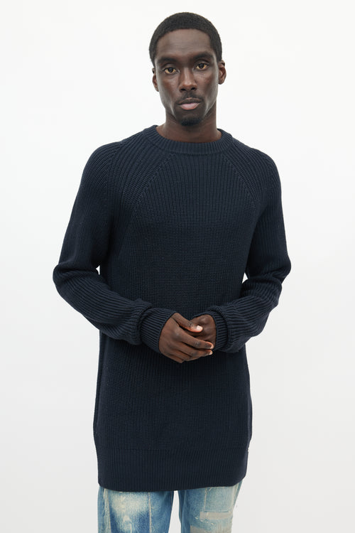 Want Les Essentials Black Ribbed Knit Wool Sweater