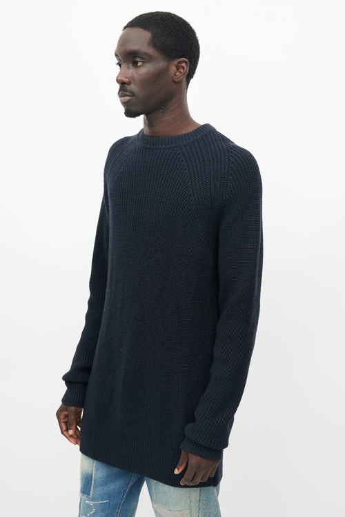 Want Les Essentials Black Ribbed Knit Wool Sweater