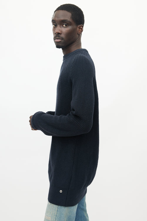 Want Les Essentials Black Ribbed Knit Wool Sweater