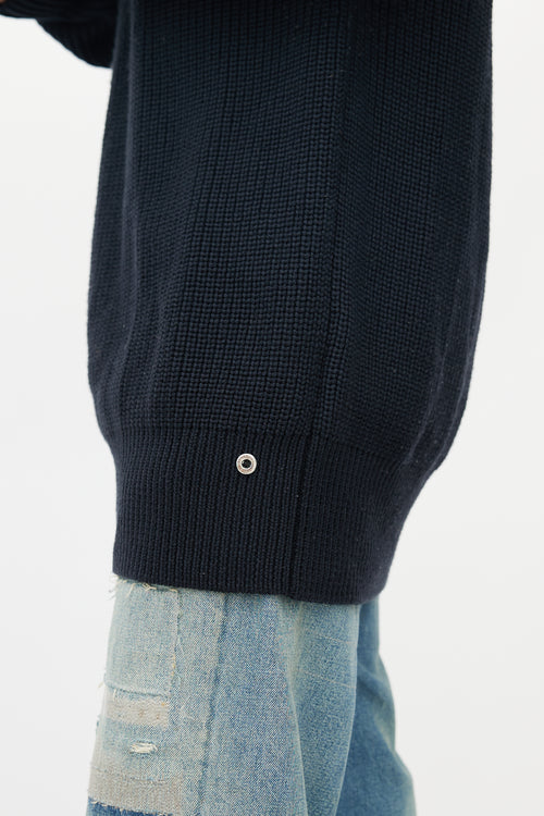 Want Les Essentials Black Ribbed Knit Wool Sweater