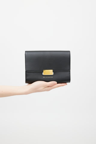 Want Les Essentiels Black 
Gold Leather Bag