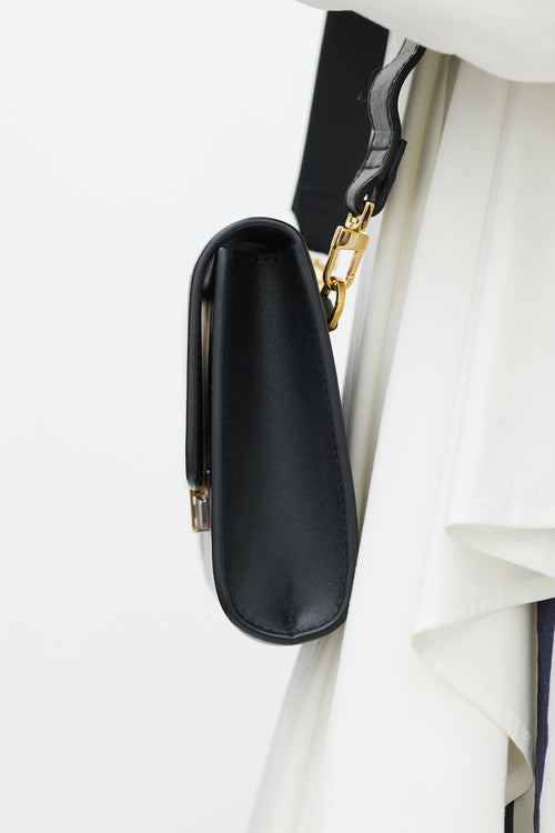 Want Les Essentiels Black 
Gold Leather Bag