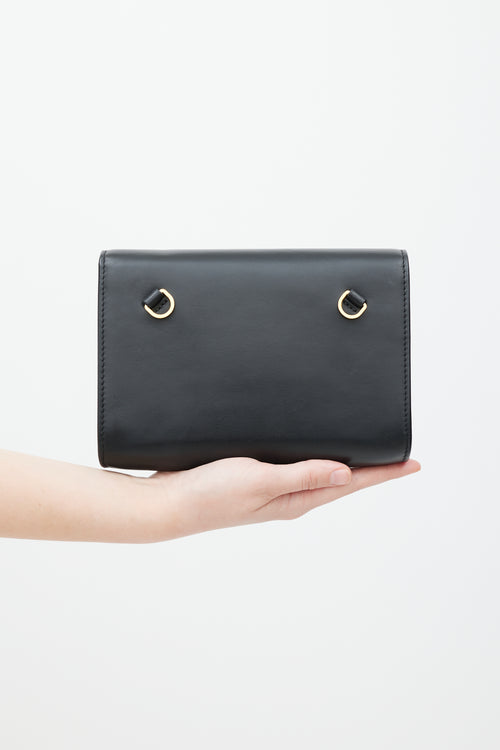 Want Les Essentiels Black 
Gold Leather Bag