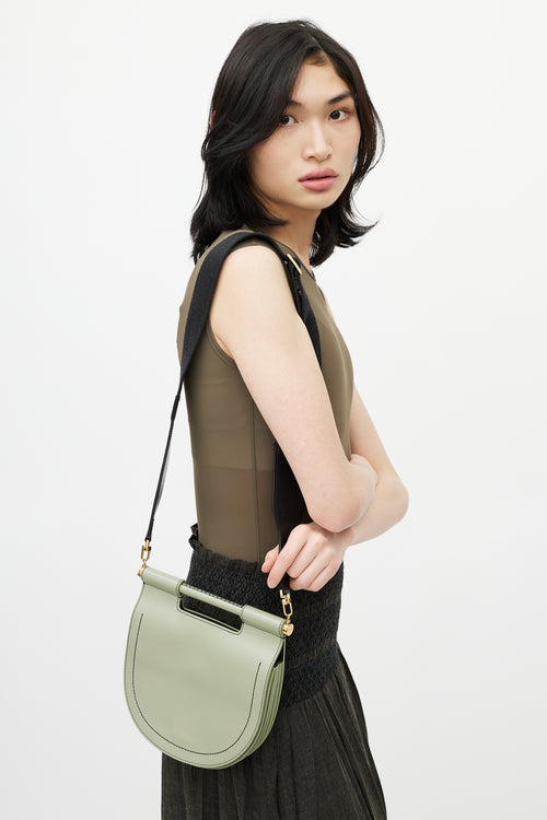 Want Les Essentiels Green Leather Odessa Crossbody Bag