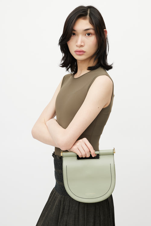 Want Les Essentiels Green Leather Odessa Crossbody Bag