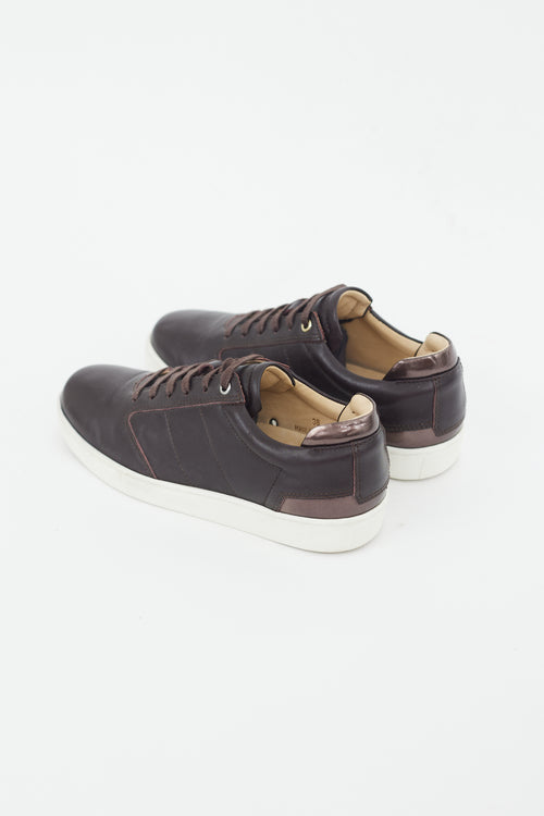 Want Les Essentiels Brown Leather Lennon Sneaker