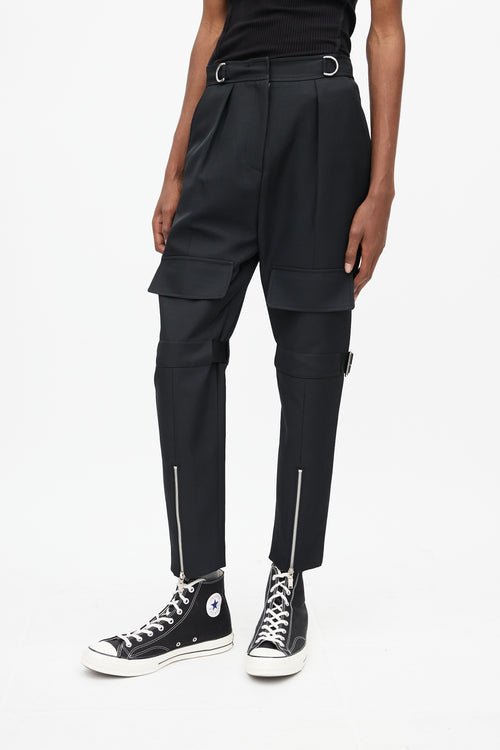 We11done Black 
Silver Cargo Pant