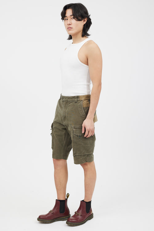 White Mountaineering Green Cargo Pocket Shorts