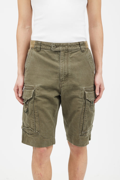 White Mountaineering Green Cargo Pocket Shorts