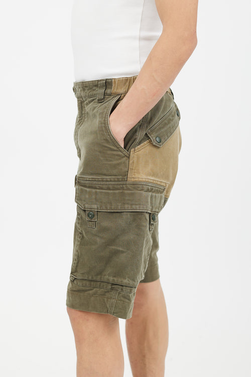 White Mountaineering Green Cargo Pocket Shorts