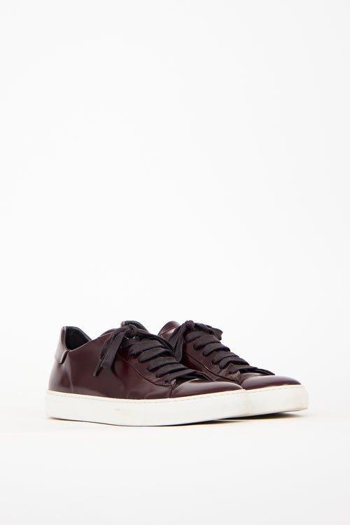 Wings + Horns Burgundy Leather Low Top Sneaker