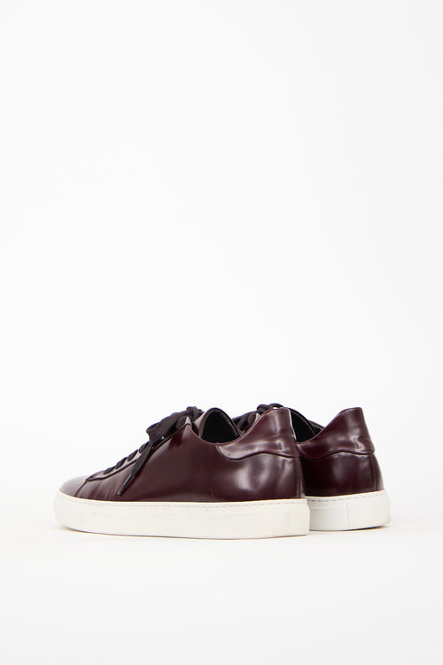 Wings + Horns Burgundy Leather Low Top Sneaker