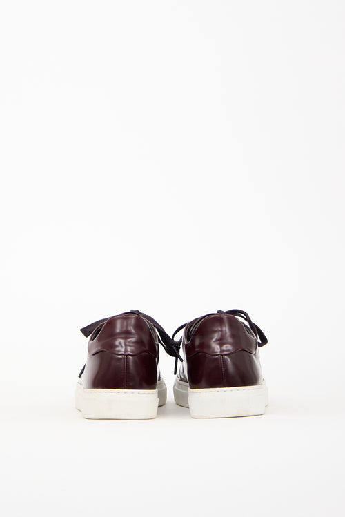 Wings + Horns Burgundy Leather Low Top Sneaker