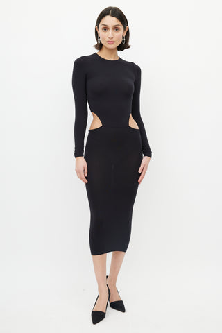 Wolford X Amina Muddai Black Cut Out Dress