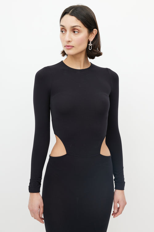 Wolford X Amina Muddai Black Cut Out Dress