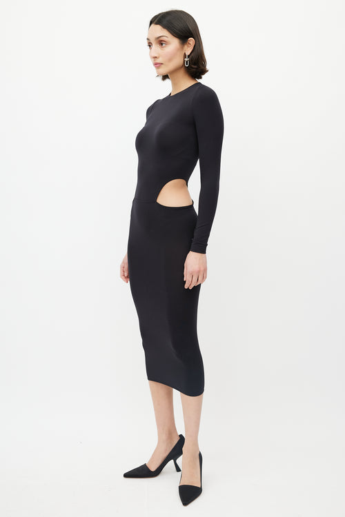 Wolford X Amina Muddai Black Cut Out Dress