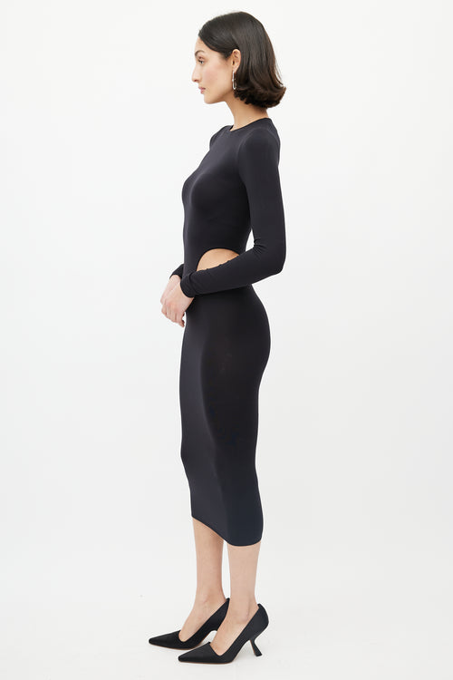 Wolford X Amina Muddai Black Cut Out Dress