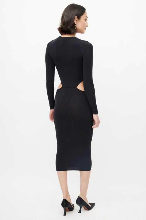 Wolford X Amina Muddai Black Cut Out Dress