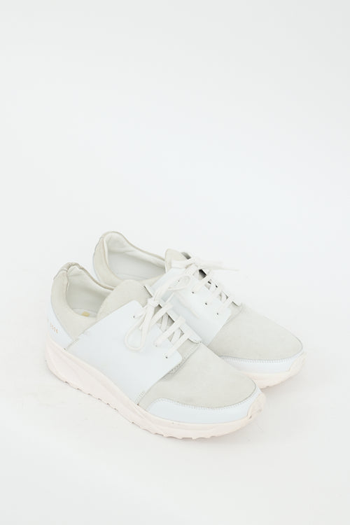 Common Projects White Leather Track Sneaker